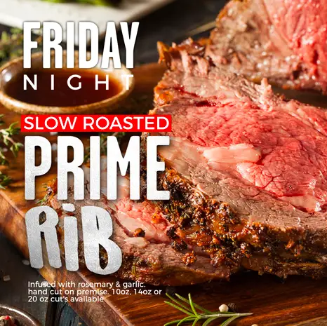 Cage bar friday night prime rib